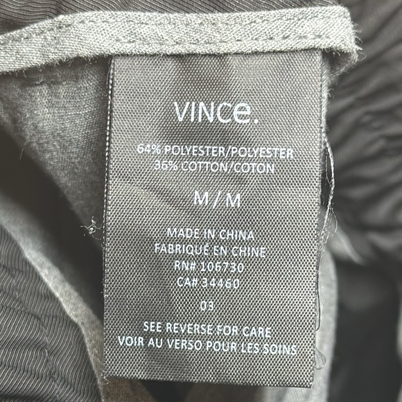 Men’s Vince Black Jogger Pants Rain Pants Size Medium - Picture 12 of 12